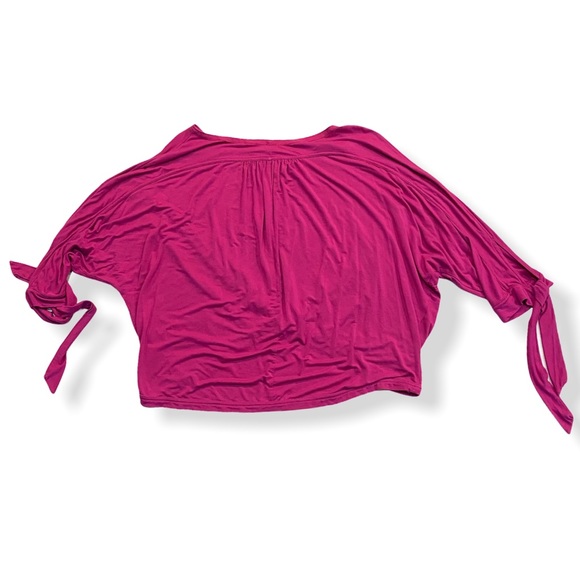 Free People Hot Pink Magenta Long Sleeve Top M - Picture 3 of 8